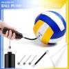 Wettarn 12 Pcs Official Size 5 Volleyballs Bulk Soft Recreational Volleyballs with Pump Regulation Size for Beginner Indoor Outdoor Beach Gym Pool Sand Sport (Yellow,White,Blue) view 3