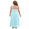 YONGHS Girls Chiffon One Shoulder Dresses Kids Ruched Pleated Wedding Bridesmaid Formal Flower Dress Light Blue 12 Years view 4