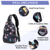 VASCHY Sling Bag for Women, One Strap Over the Shoulder Crossbody Backpack Chest Bag for Hiking/Travel/Outdoor Floral view 4
