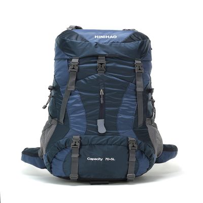HINIHAO Hiking Backpack for Men and Women 70L+5L Waterproof Lightweight Camping Daypack with Rain Cover (75L Blue)