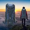 HINIHAO Hiking Backpack for Men and Women 70L+5L Waterproof Lightweight Camping Daypack with Rain Cover (75L Blue) view 3