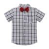 AWIBMK Baby Boys Plaid Stripe Gentleman Suits Bowtie Overalls Suspenders Shorts Pants Wedding Bearer Tuxedo Dress Baptism Outfits Cake Smash Formal Easter Christening Clothes Black Plaid 6-12 Months view 4