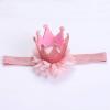 Baby girl Photoshoot Outfits, Infant Toddler 1/2 Birthday Cake Smash Outfit Princess Romper Bodysuit +Tutu Skirts +Crown Baby Shower Newborn Photography Clothes Set Dusty Pink 9-12 Months view 4