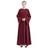 Abayas for Women Muslim: Modest Eid Abaya Dress Middle East Arabian Robe Dubai Ramadan Outfit Conservative Kaftan Islamic Dresses Corban Festivals Prayer Clothes Formal Wedding Burgundy Large view 2