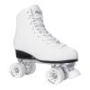 Nattork Roller Skates for Women and Girls, PU Leather High-top Quad Skates for Beginner, Indoor Outdoor Double-Row Skates for Adults - White view 1
