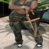 Vakkest Womens Camo Cargo Pants Casual Streetwear BF Outdoor Camouflage Trouser High Waisted Baggy Workout Sweatpants view 2