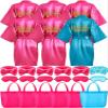 Sintuff 24 Pcs Girls Spa Birthday Party Supplies for 6-12 Years Girls Robes Sleepover Party Supplies Kids Robes Slumber Bulk(Size 10,Blue Birthday) view 1