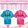 Sintuff 24 Pcs Girls Spa Birthday Party Supplies for 6-12 Years Girls Robes Sleepover Party Supplies Kids Robes Slumber Bulk(Size 10,Blue Birthday) view 2