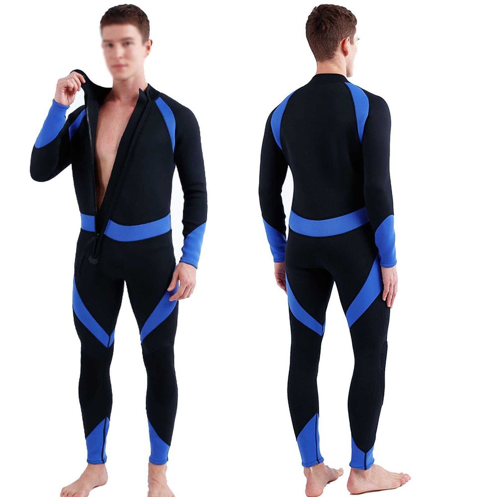Full Body Diving Suit Swimsuit for Men Adult One Piece Wetsuit Rash Guard Long Sleeve UV Protection Swimwear