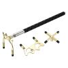 PATIKIL Retractable Billiards Cue Stick Bridge, Silicone Pool Cue Accessory with 3 Removable Brass Bridge Head for Pool Table Competition, Gold Tone view 3