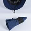 Women and Men Cotton Bucket Hat Casual Wide Brim Mesh Sun Hats Unisex Summer Travel Beach Fisherman Cap (Navy, One Size) view 3