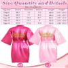 Sintuff 24 Pcs Girls Spa Birthday Party Supplies for 6-12 Years Girls Robes Sleepover Party Supplies Kids Robes Slumber Bulk(Size 10,Pink Birthday) view 2