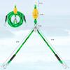 Watersports Heavy Duty Tow Harness with D Rings,Boat Tow Harness for Towing Towable Tube, Water Ski, Wakeboard (Green Balck(13 Feet=6'+6"+1')) view 2