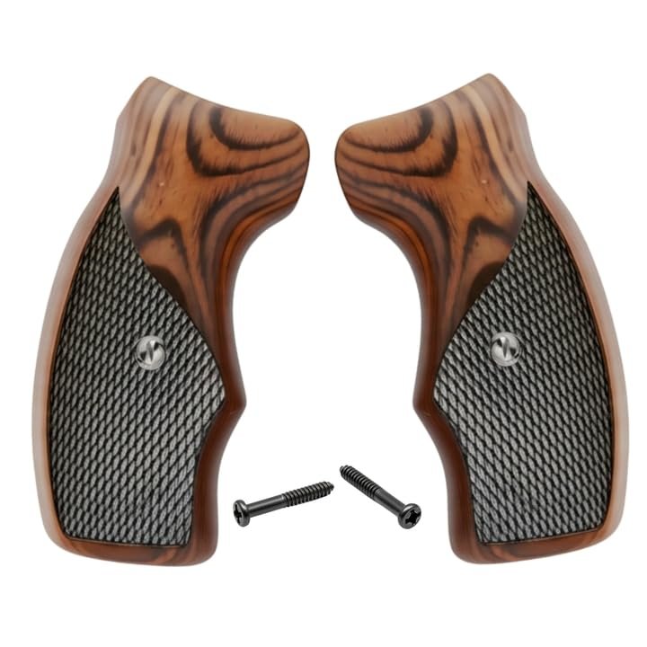 Grips for Rock Island M200 and M206 Rosewood Checkered Oversize wrap Around