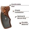 Grips for Rock Island M200 and M206 Rosewood Checkered Oversize wrap Around view 3