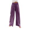 XUNRYAN Women's Cotton Linen Wide Leg Pants Summer Casual High Waisted Boho Palazzo Pants Baggy Lounge Trousers w Pockets view 2