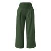 XUNRYAN Women's Cotton Linen Wide Leg Pants Summer Casual High Waisted Boho Palazzo Pants Baggy Lounge Trousers w Pockets view 4