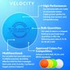 Velocity Practice Lacrosse Balls - 60 Pack - Official Size and Weight - Multi Color view 3
