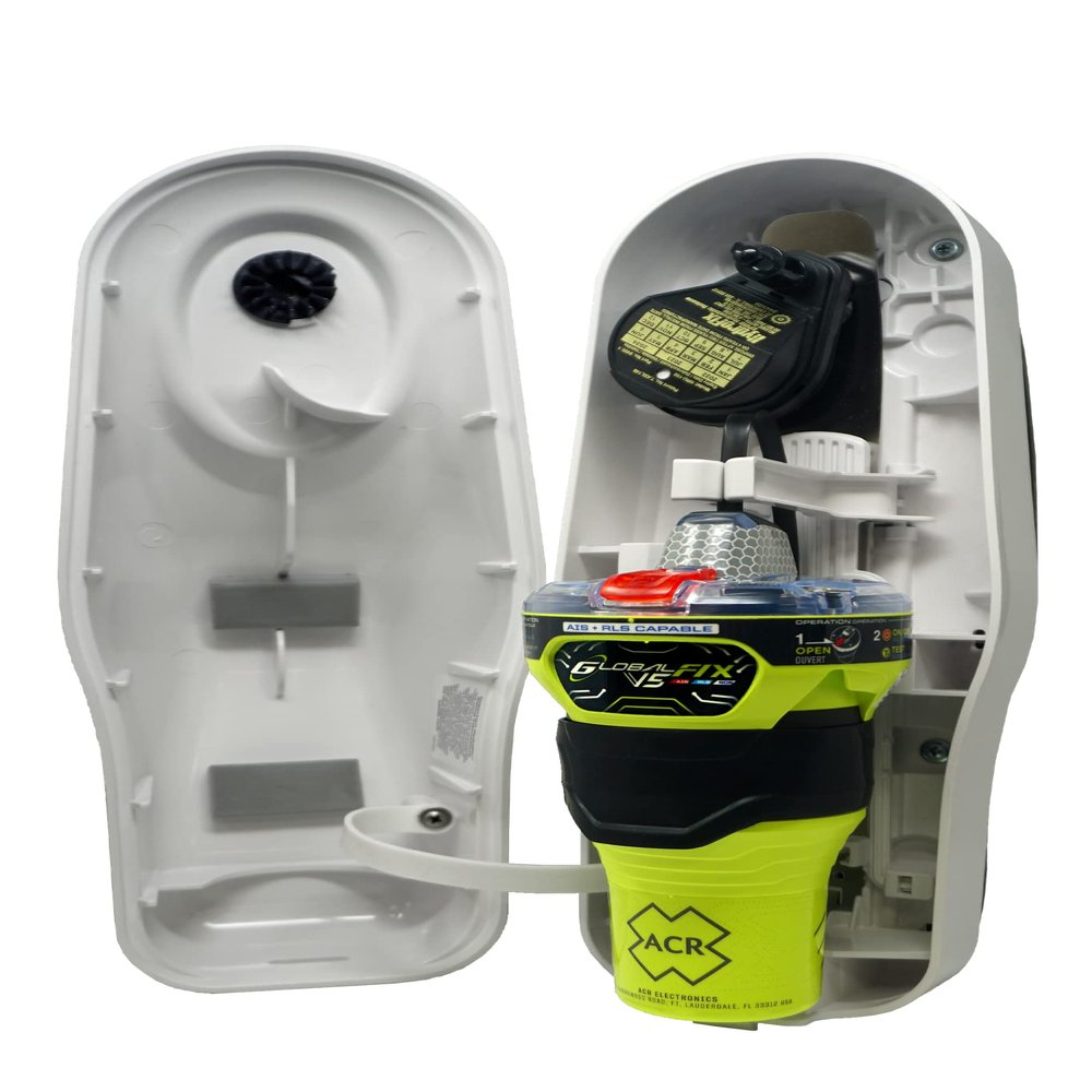 ACR GLOBALFIX V5 AIS EPIRB - SOS GPS Global Coverage Return Link Service, Mobile App - CAT 1 Auto Release Float Free Bracket (2851) - Local AIS & Global Satellite Emergency Signaling Search & Rescue