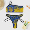 Linkasi Ukrainian Flag New Women's Sexy Bikini Halter Neck Triangle Bikini Two-Piece Set Ukrainian Flag view 3