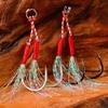 10pcs Fishing Hooks Set Barbed Single Circle Carp Hook with Thread Feather Roped Sea Fishinhook Fly Fishing Tackle (Color : A-1, Size : 11-10pcs) view 3