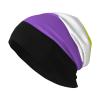 FINOWIN Non-Binary Pride Flag Baggy Slouchy Beanie Hat Stretch Knitted Skull Beanie Cap Headgear Gifts for Women Men view 1