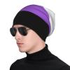 FINOWIN Non-Binary Pride Flag Baggy Slouchy Beanie Hat Stretch Knitted Skull Beanie Cap Headgear Gifts for Women Men view 2