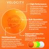 Velocity Practice Lacrosse Balls - 60 Pack - Official Size and Weight - Orange view 3
