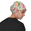 FINOWIN Vintage Roses Butterflies Beige Slouchy Beanie Cap Winter Warm Knitted Skull Cap Beanie Dwarf Hat Headgear Gifts for Men Women view 4