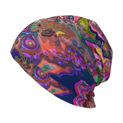 FINOWIN Trippy Psychedelic Baggy Slouchy Beanie Chemo Hat Trendy Winter Knitted Skull Hat Cap Headgear Gifts for Men Women Teens