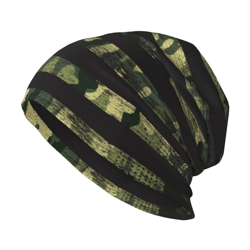 FINOWIN American Flag Green Camo Baggy Slouchy Beanie Cap Winter Knit Soft Knitted Skull Cap Turban Hat Headgear Gifts for Men Women Girls Boys