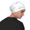 Cute Kawaii Shark and Fish White Slouchy Beanie Hat Cancer Headwear Knitted Skull Cap Headgear Gifts for Men Women Girls Boys view 4