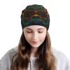 FINOWIN Abstract Kaleidoscope Mandala Slouchy Beanie Cap Winter Warm Soft Ski Knit Skull Hat Cap Headgear Gifts for Men Women view 3