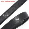 Women's/Men's Belts Genuine Leather For Replacement Belt Strap Without Buckle 1.5" Wide (Blue, L 120cm/47in. W 3.8cm/1.5in) view 4