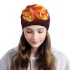 FINOWIN Flying Fire Butterfly Baggy Slouchy Beanie Cap Stretch Knitted Cuffed Skull Cap Headgear Gifts for Men Women Teenager view 3