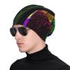 FINOWIN Fractal Flower Abstract Feather Slouchy Beanie Chemo Hat Hip-Hop Knitted Skull Cap Dwarf Hat Headgear Gifts for Women Men view 2