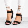 Ladmiple Platform Sandals Heels Women's Open Toe Buckle Ankle Strap Platform Wedge Sandals view 2