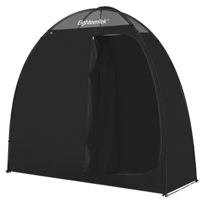 EighteenTek Pop Up Shower Tent Changing Room with Two Rooms - Portable Privacy Dressing Shelter for Outdoor Camping, Events, and More - 83"x43"x80"H