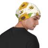 FINOWIN Sunflowers Cute Bees Slouchy Beanie Hat Cancer Headwear Knit Skull Cap Turban Hat Headgear Gifts for Men Women Girls Boys view 4