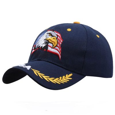 American Eagle Flag Cap Embroidery Eagle Baseball Cap Patriotic Eagle USA Flag Cap Navy
