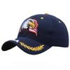 American Eagle Flag Cap Embroidery Eagle Baseball Cap Patriotic Eagle USA Flag Cap Navy view 1