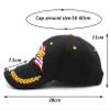 American Eagle Flag Cap Embroidery Eagle Baseball Cap Patriotic Eagle USA Flag Cap Navy view 3