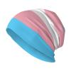FINOWIN Transgender Pride Flag Baggy Slouchy Beanie Hat Loose Stretch Knitted Skull Beanie Cap Headgear Gifts for Adult Women Men view 1