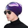 FINOWIN Glowing Butterfly Purple Slouchy Beanie Chemo Hat Cancer Headwear Knitted Skull Cap Headgear Gifts for Men Women Teens view 2