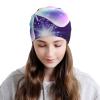 FINOWIN Glowing Butterfly Purple Slouchy Beanie Chemo Hat Cancer Headwear Knitted Skull Cap Headgear Gifts for Men Women Teens view 3
