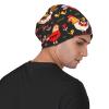 FINOWIN Turkey Rooster Chicken Boho Ethnic Slouchy Beanie Hat Cancer Headwear Knitted Skull Sleep Cap Dwarf Hat Headgear Gifts for Women Men view 4