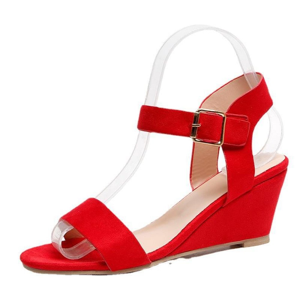 Ladmiple Platform Sandals For Women Heels 90S Women's Platform Sandals Wedge Ankle Strap Open Toe Sandals