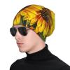 FINOWIN Sunflowers Blossom Botanical Slouchy Beanie Cap Cancer Headwear Knitted Skull Cap Hat Headgear Gifts for Men Women Teenager view 2