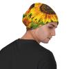 FINOWIN Sunflowers Blossom Botanical Slouchy Beanie Cap Cancer Headwear Knitted Skull Cap Hat Headgear Gifts for Men Women Teenager view 4