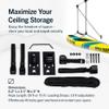 StoreYourBoard Kayak and Canoe Ceiling Hoist  Overhead Garage Storage Rack for Kayaks, Canoes, and Paddle Gear  Heavy Duty Pulley System Indoor Ceiling Mount  Holds 150 lbs, 8 to 10 ft High Spaces view 2